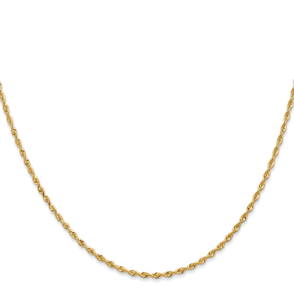High-Quality 14K Gold 30-Inch Diamond-Cut Rope Chain - Stylish 1.85mm Design