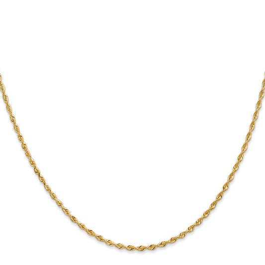 High-quality 14K Gold 28-Inch Diamond-Cut Rope Chain - Stylish Value!