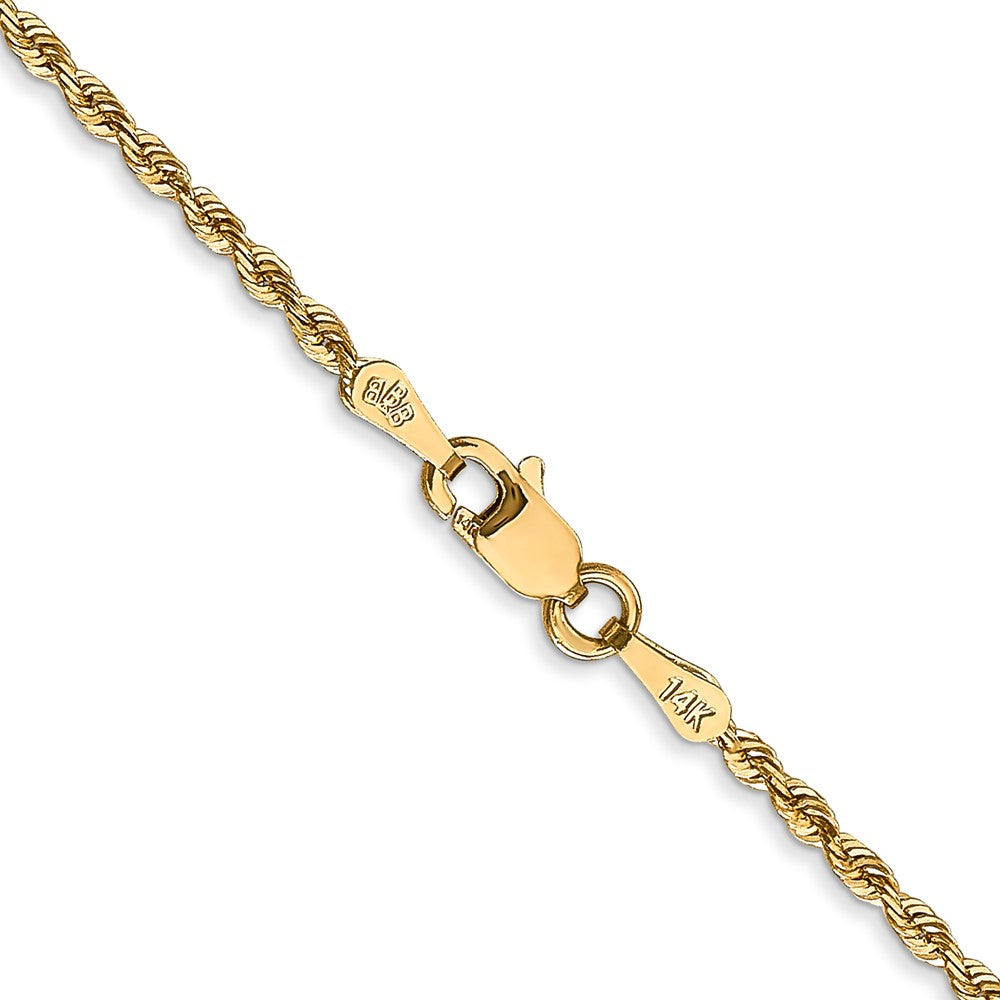 Shop Luxury 14K Gold 20-Inch Diamond-Cut Rope Chain, 1.85mm Width