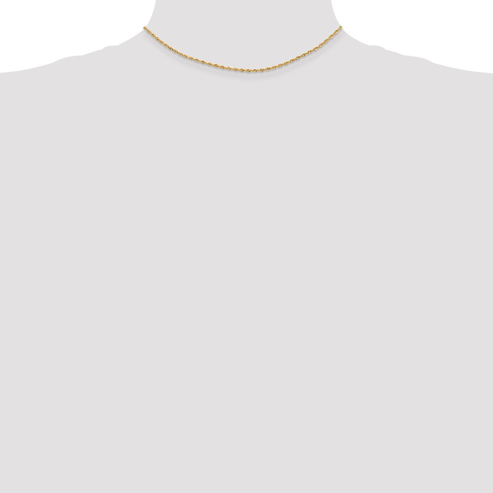 Buy Stylish 14K Gold 14-Inch Diamond-Cut 1.85mm Rope Chain - Luxury Design