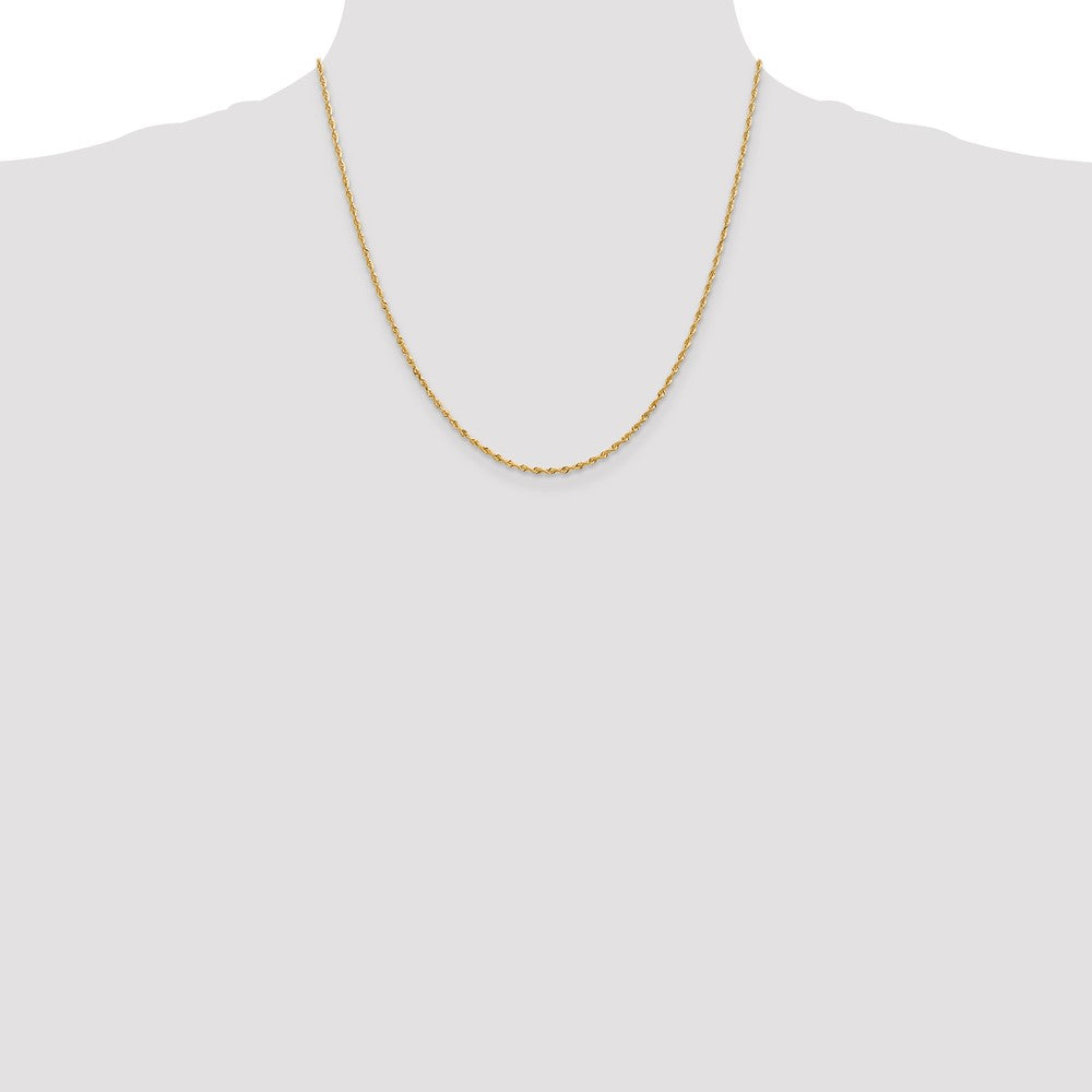 Shop Luxury 14K Gold 20-Inch Diamond-Cut Rope Chain, 1.85mm Width