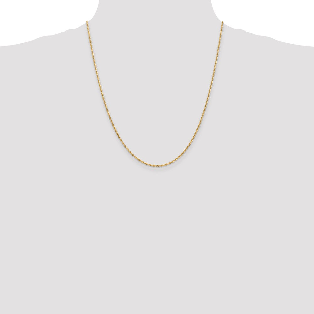 Shop Exclusive 14K Gold 22-Inch 1.85mm Diamond-Cut Rope Chain - Stylish Luxury