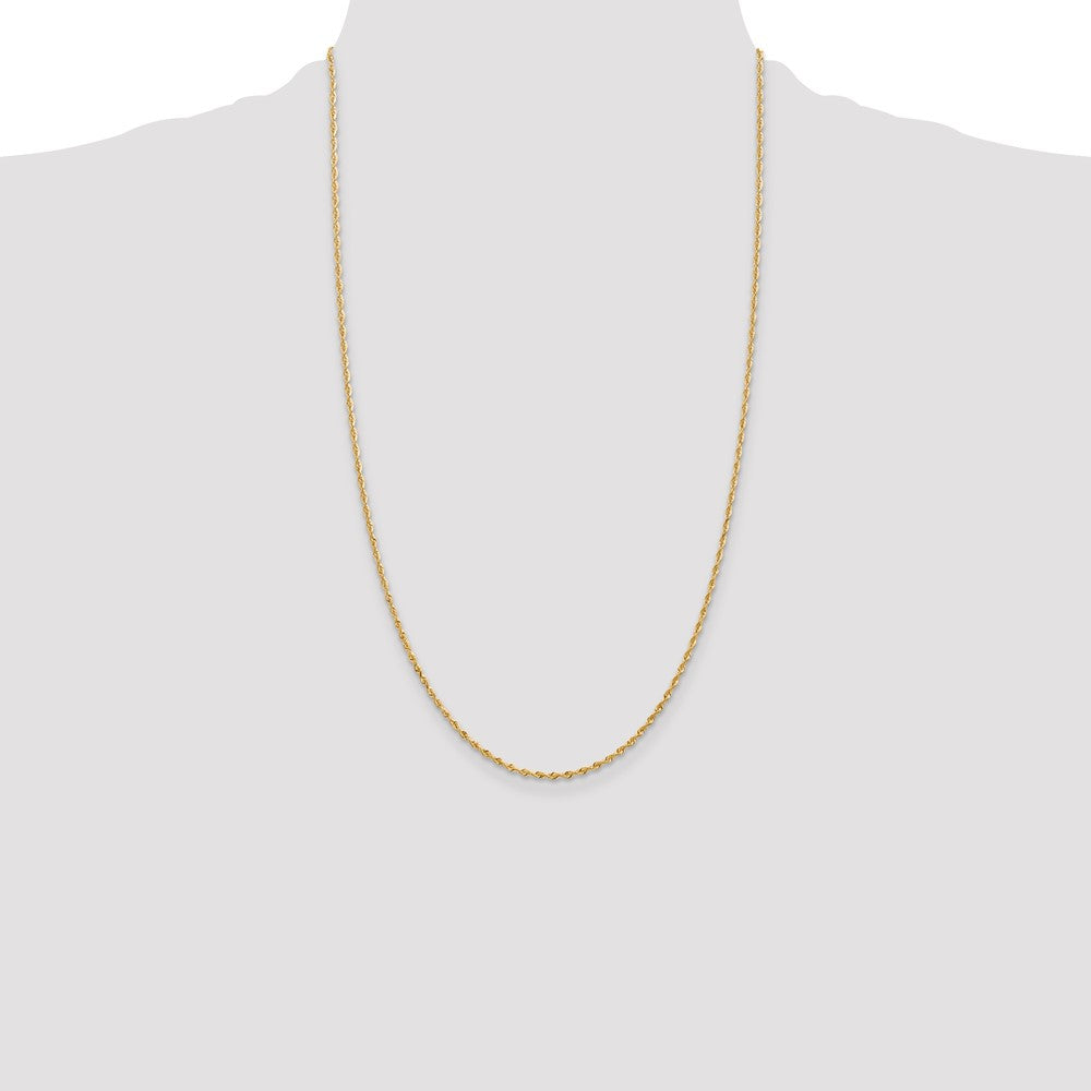 Shop Stylish 14K Gold 26-Inch Diamond-Cut 1.85mm Rope Chain - Luxury Piece