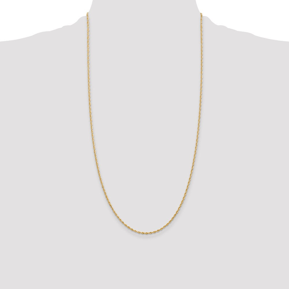 High-quality 14K Gold 28-Inch Diamond-Cut Rope Chain - Stylish Value!