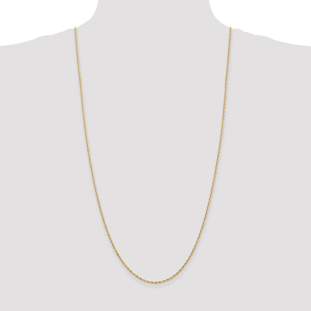 High-Quality 14K Gold 30-Inch Diamond-Cut Rope Chain - Stylish 1.85mm Design