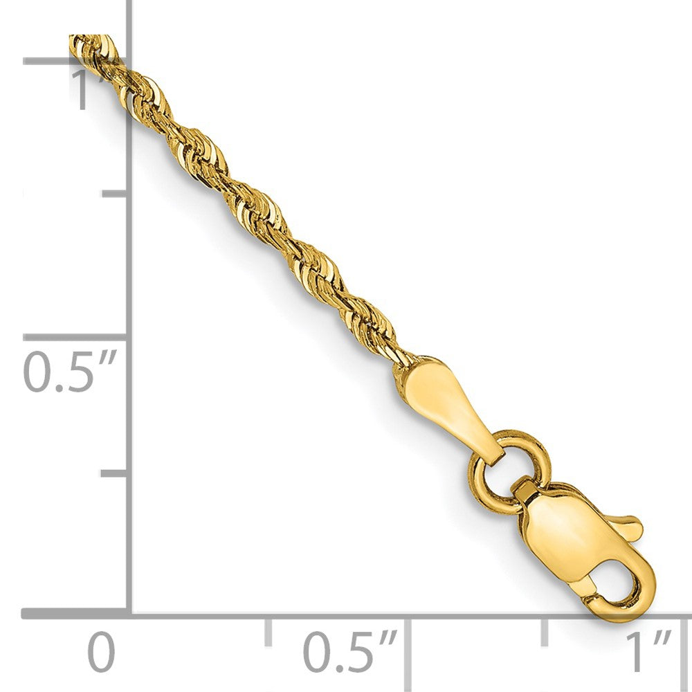 High-Quality 14K Gold 7-Inch Diamond-Cut Rope Chain - Stylish & Affordable!
