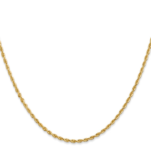 14K Gold 2mm Diamond-Cut Rope Chain - Style GR1-1009605