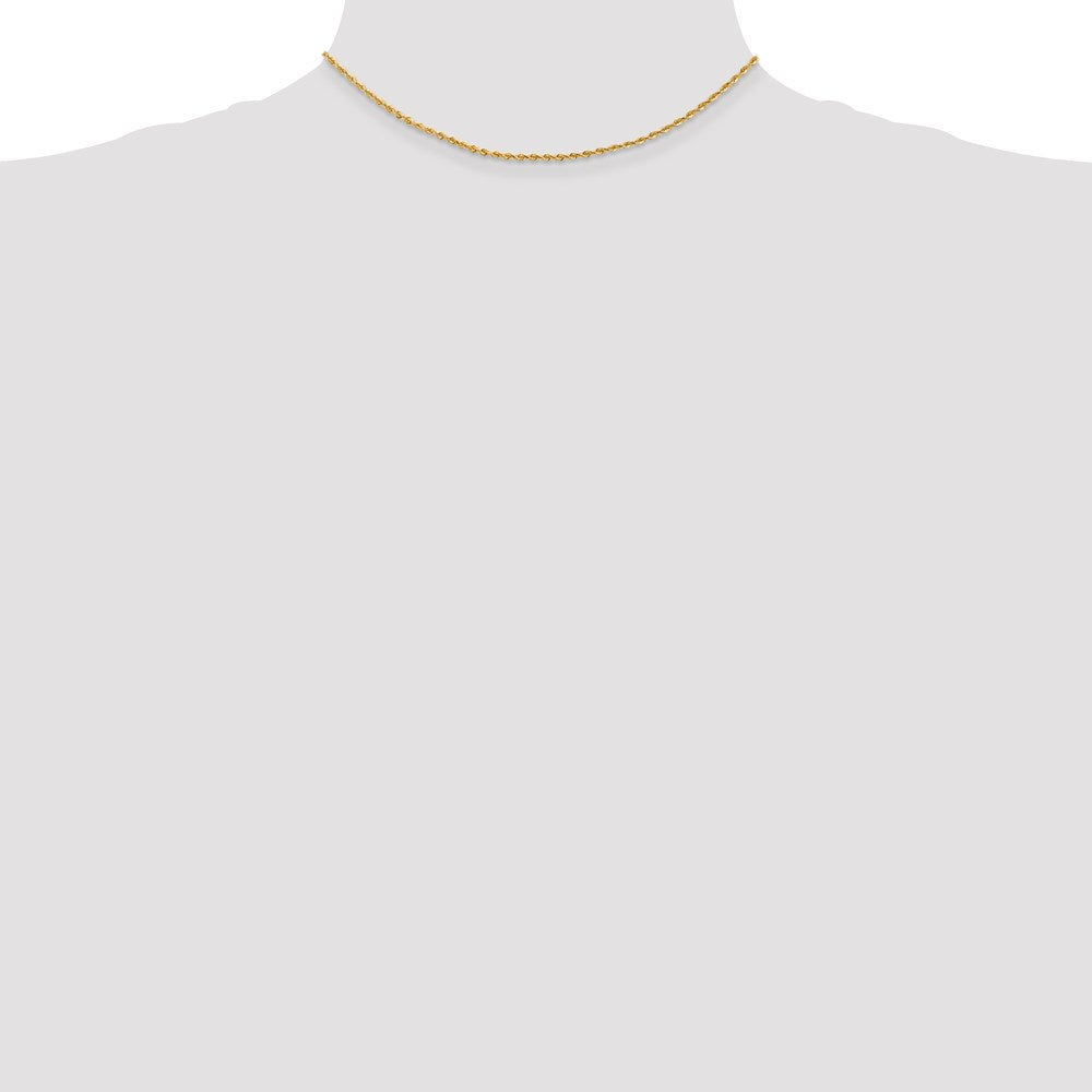 Buy Stylish 14K Gold 14-Inch 2mm Diamond-Cut Quadruple Rope Chain