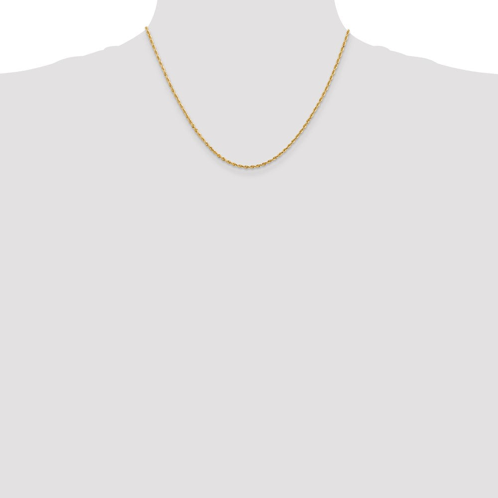 Buy Stylish 14K Gold 18-Inch 2mm Diamond-Cut Rope Chain - Luxury Quality!