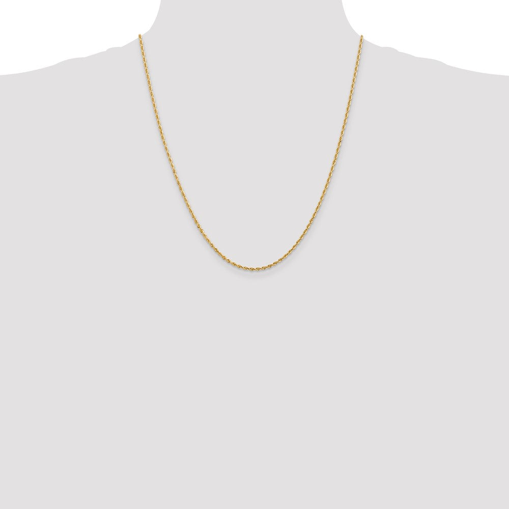 Exclusive 14K Gold 22-Inch 2mm Diamond-Cut Rope Chain - Stylish & Affordable