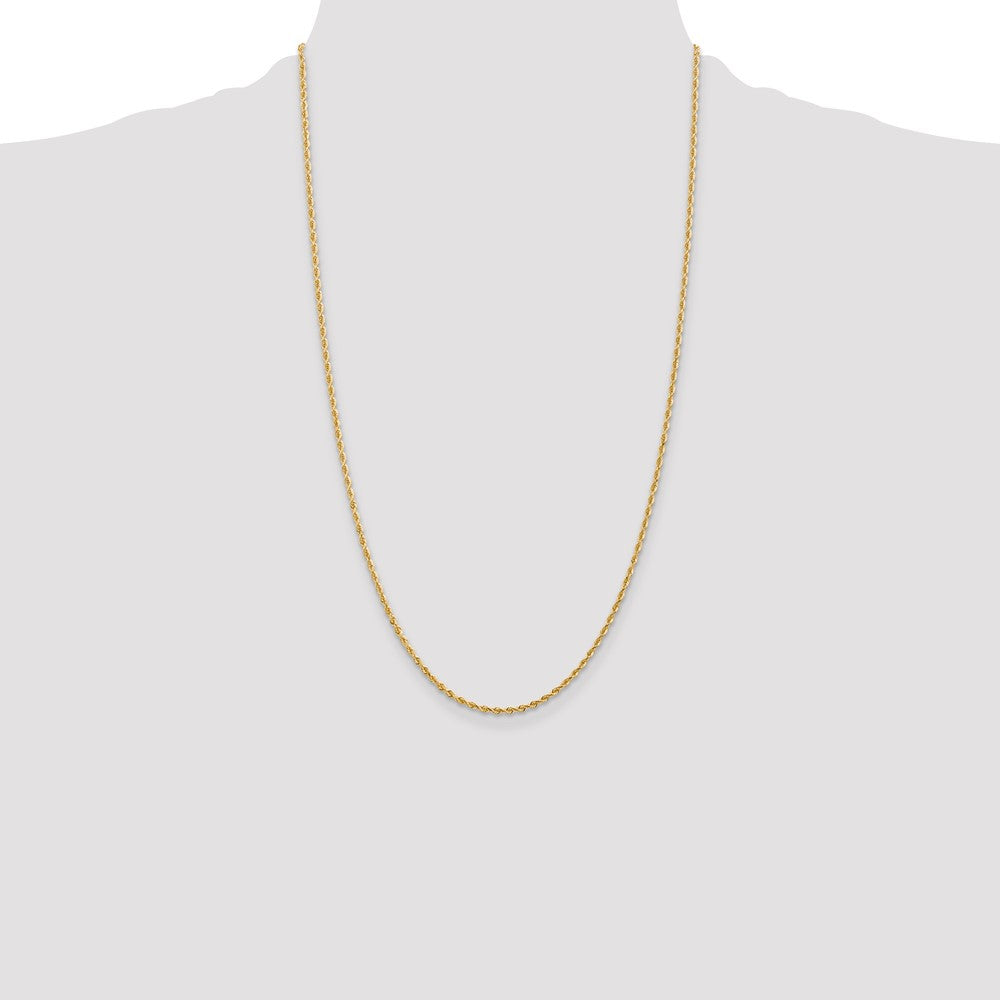 Shop 14K Gold 26-Inch 2mm Diamond-Cut Rope Chain - Stylish & Affordable Value