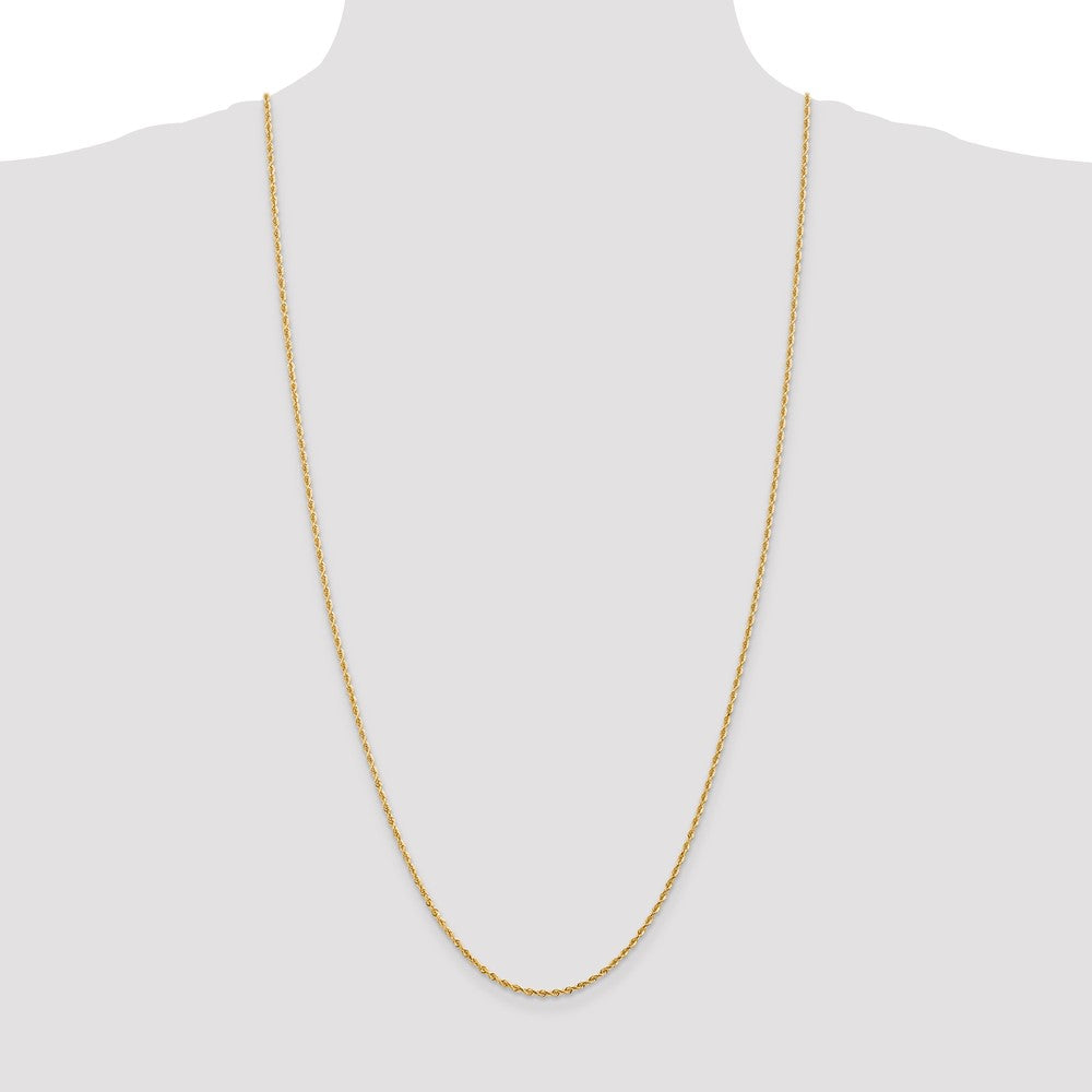 High-Quality 14K Gold 30-Inch 2mm Diamond-Cut Quadruple Rope Chain - Stylish Value