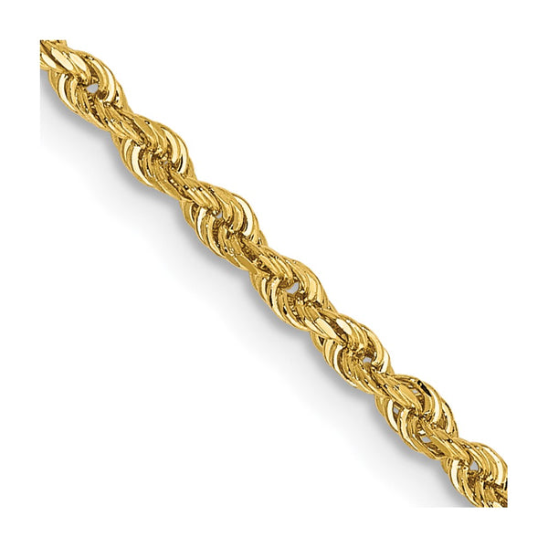 14K Gold 2mm Diamond-Cut Rope Chain - Style GR1-1009605