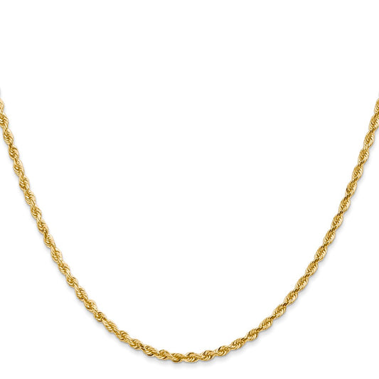 Buy 14K Gold 26-Inch Diamond-Cut Quadruple Rope Chain - Stylish 2.25mm Value!