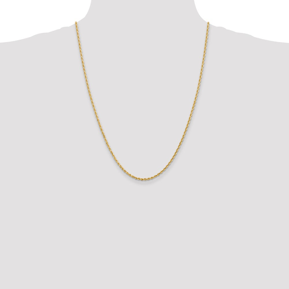 Buy 14K Gold 24-Inch Diamond-Cut Quadruple Rope Chain - Stylish & Affordable!