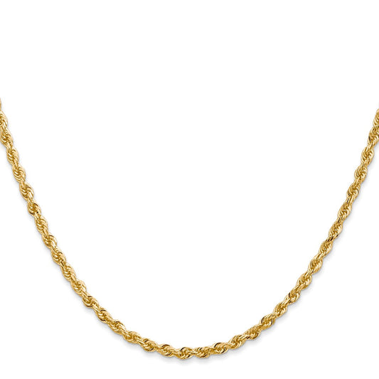 Shop Stylish 14K Gold 24-Inch Diamond-Cut Quadruple Rope Chain, 2.75mm