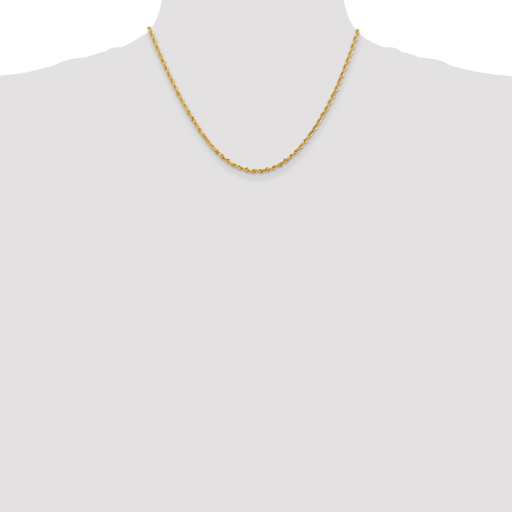 Order Stylish 14K Gold 18-Inch 2.75mm Diamond-Cut Rope Chain - Luxury Quality