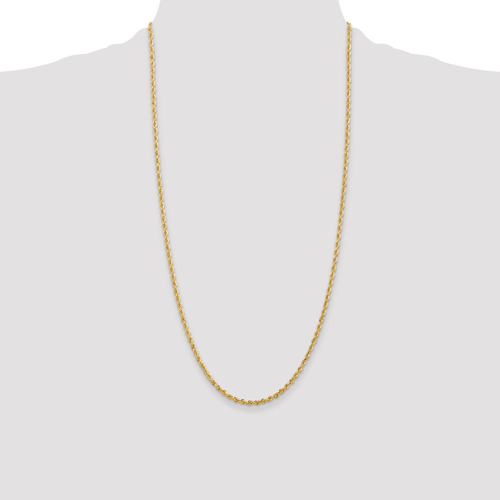 Buy Stylish 14K Gold 28-Inch 2.75mm Diamond-Cut Quadruple Rope Chain