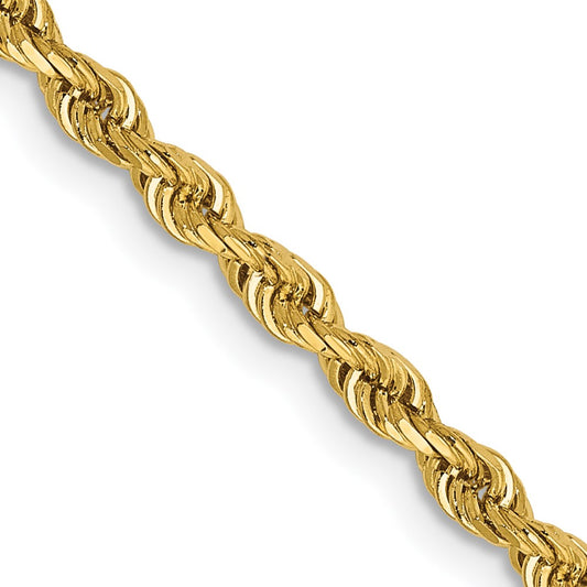 Buy 14K Gold 20-Inch Diamond-Cut Rope Chain - Stylish 2.75mm Luxury Jewelry