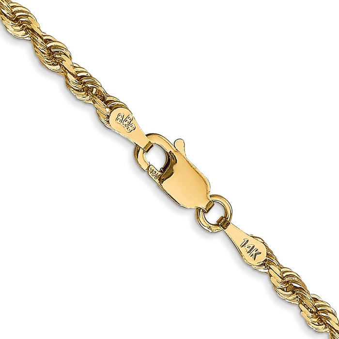Shop Stylish 22-Inch 14K Gold Diamond-Cut Quadruple Rope Chain, 3mm-3