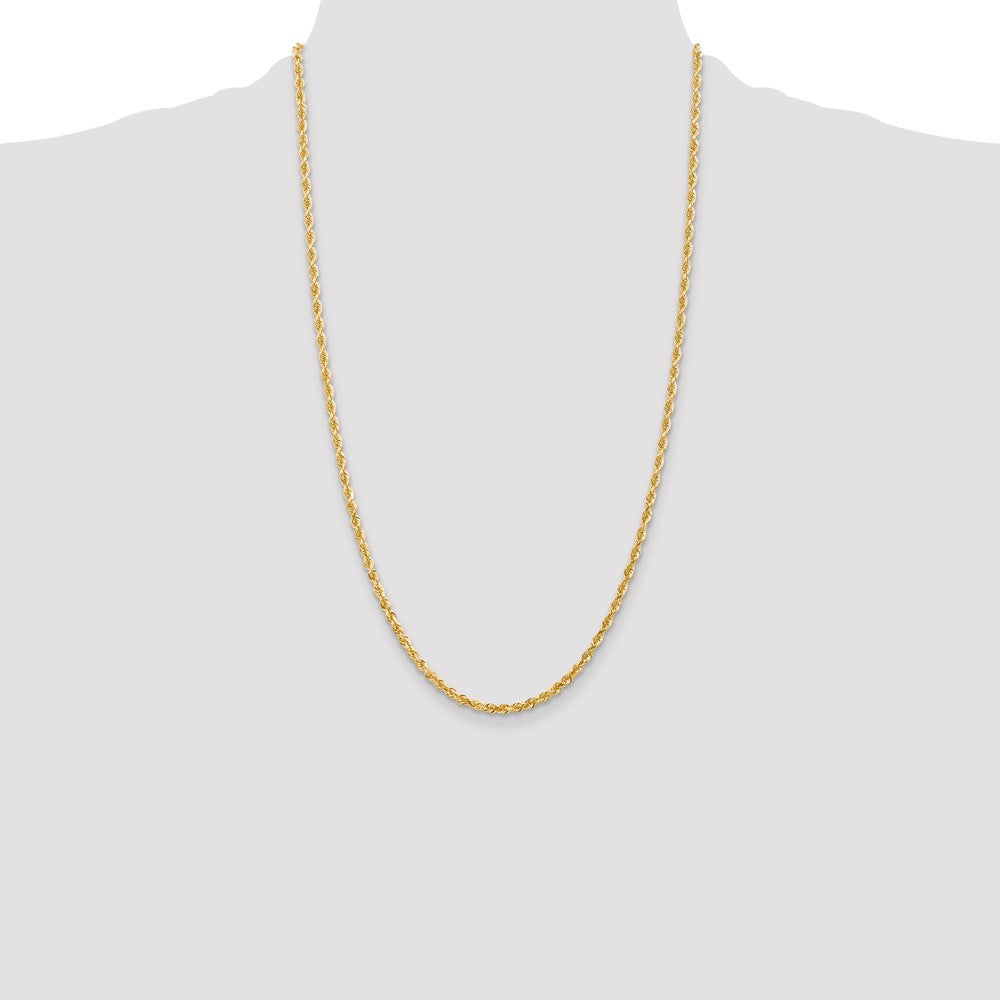 Buy High-Quality 14K Gold 26-Inch Diamond-Cut Rope Chain - Stylish Value!