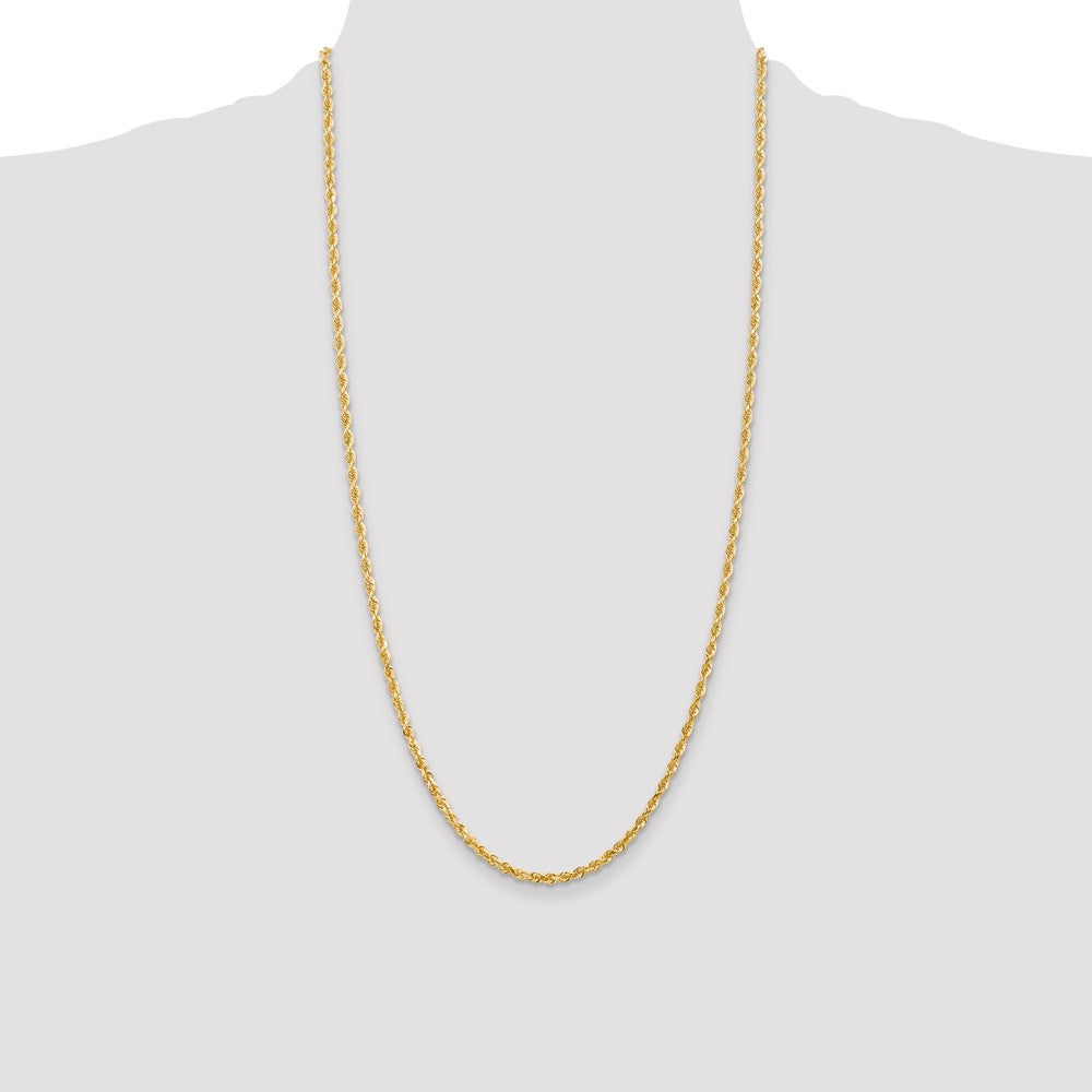 Shop Exclusive 14K Gold 28-Inch Diamond-Cut Rope Chain - Stylish & Affordable