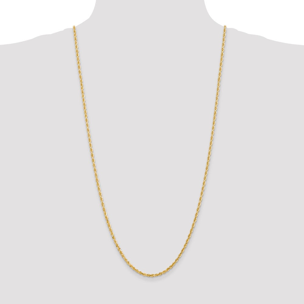 High-Quality 30-Inch 14K Gold Diamond-Cut 3mm Rope Chain - Stylish Value!