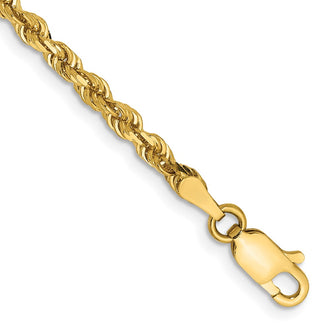 Shop Stylish 14K Gold 3mm Diamond-Cut Rope Chain - 8-Inch Luxury Necklace
