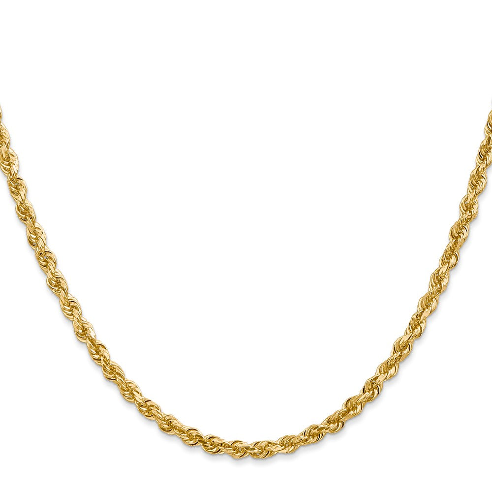 Buy 14K Gold 26-Inch Diamond-Cut Rope Chain - Stylish & Affordable at 3.35mm