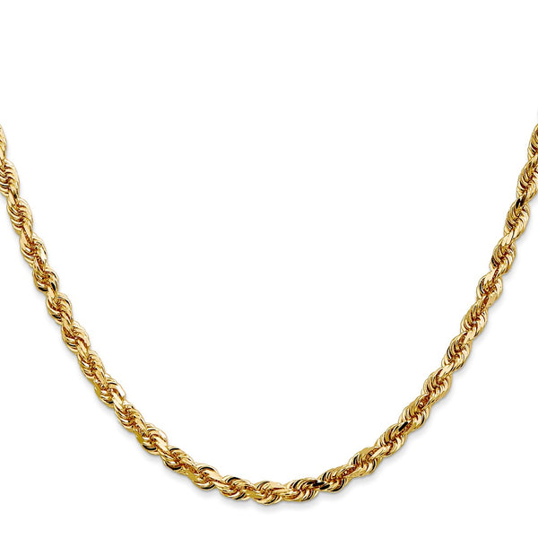 4mm Diamond-Cut Quadruple Rope Chain in 14K Gold
