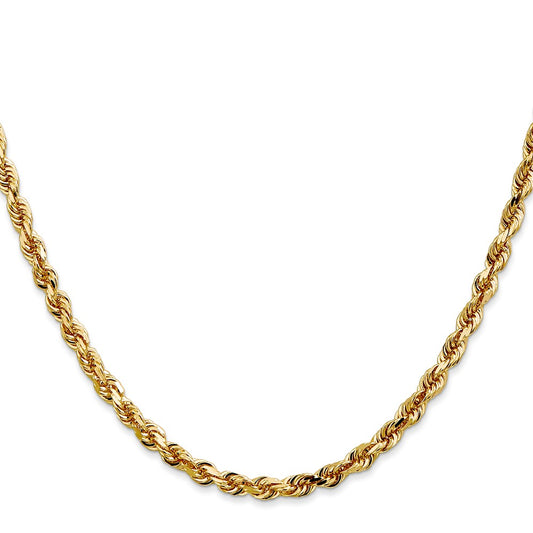 Shop Stylish 14K Gold 30-Inch Diamond-Cut Quadruple Rope Chain - 4mm Luxury