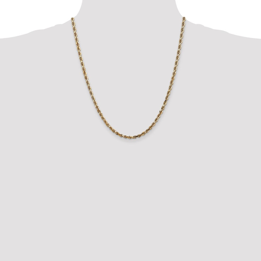 Shop 22-Inch 4mm Diamond-Cut Rope Chain in 14K Gold - Stylish Luxury Jewelry