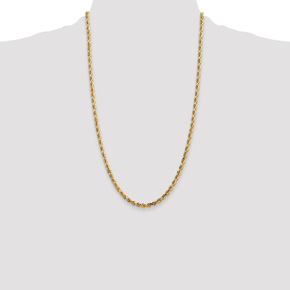 Exclusive 14K Gold 26-Inch 4mm Diamond-Cut Rope Chain - Stylish Value!