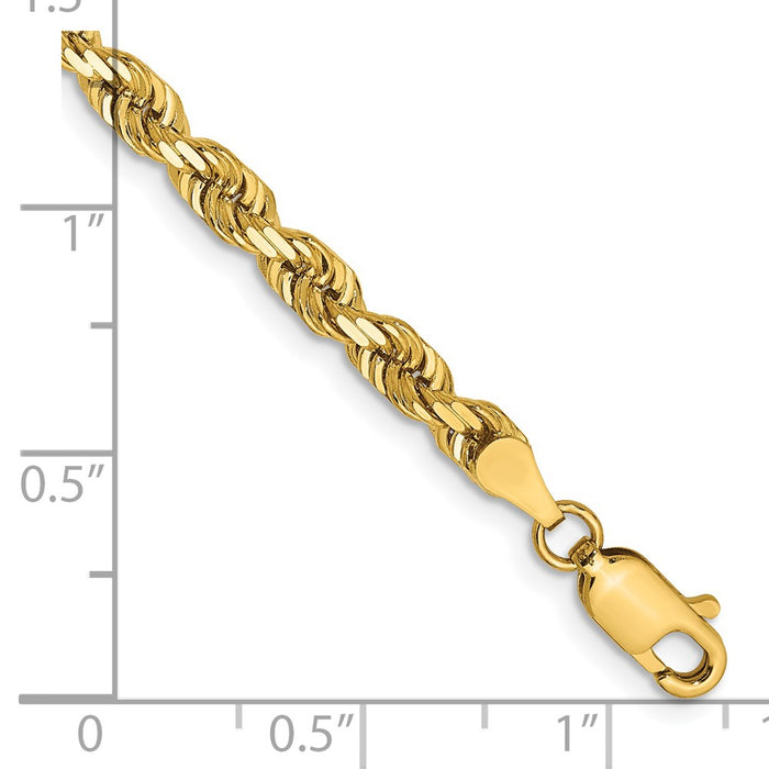 Buy Stylish 14K Gold 7-Inch Diamond-Cut Quadruple Rope Chain, 4mm-2