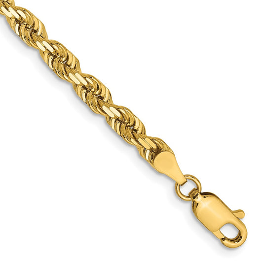 Shop Exclusive 14K Gold 8-Inch 4mm Diamond-Cut Rope Chain | Stylish Value