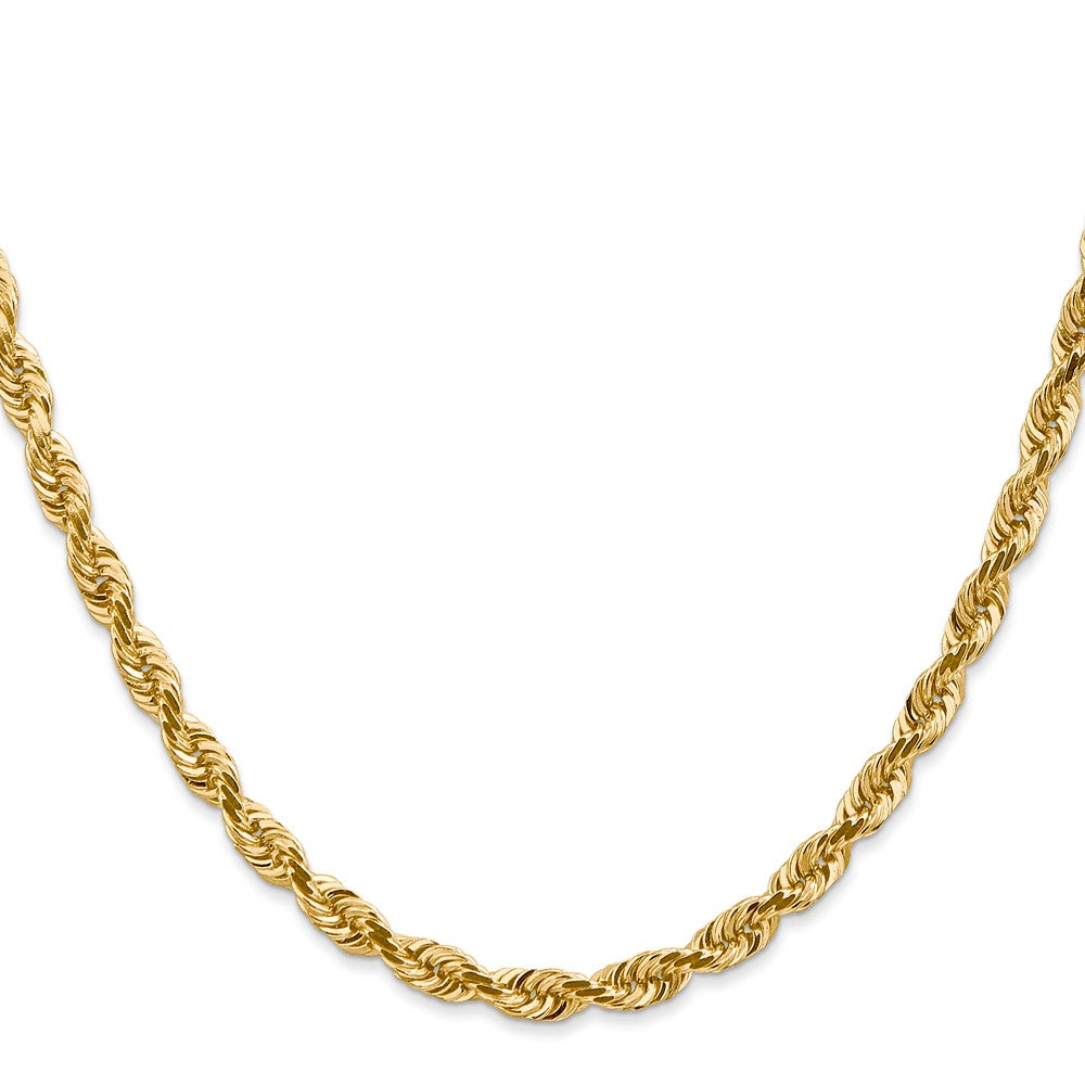 Exclusive 14K Gold 30-Inch 4.5mm Diamond-Cut Rope Chain - Stylish Luxury