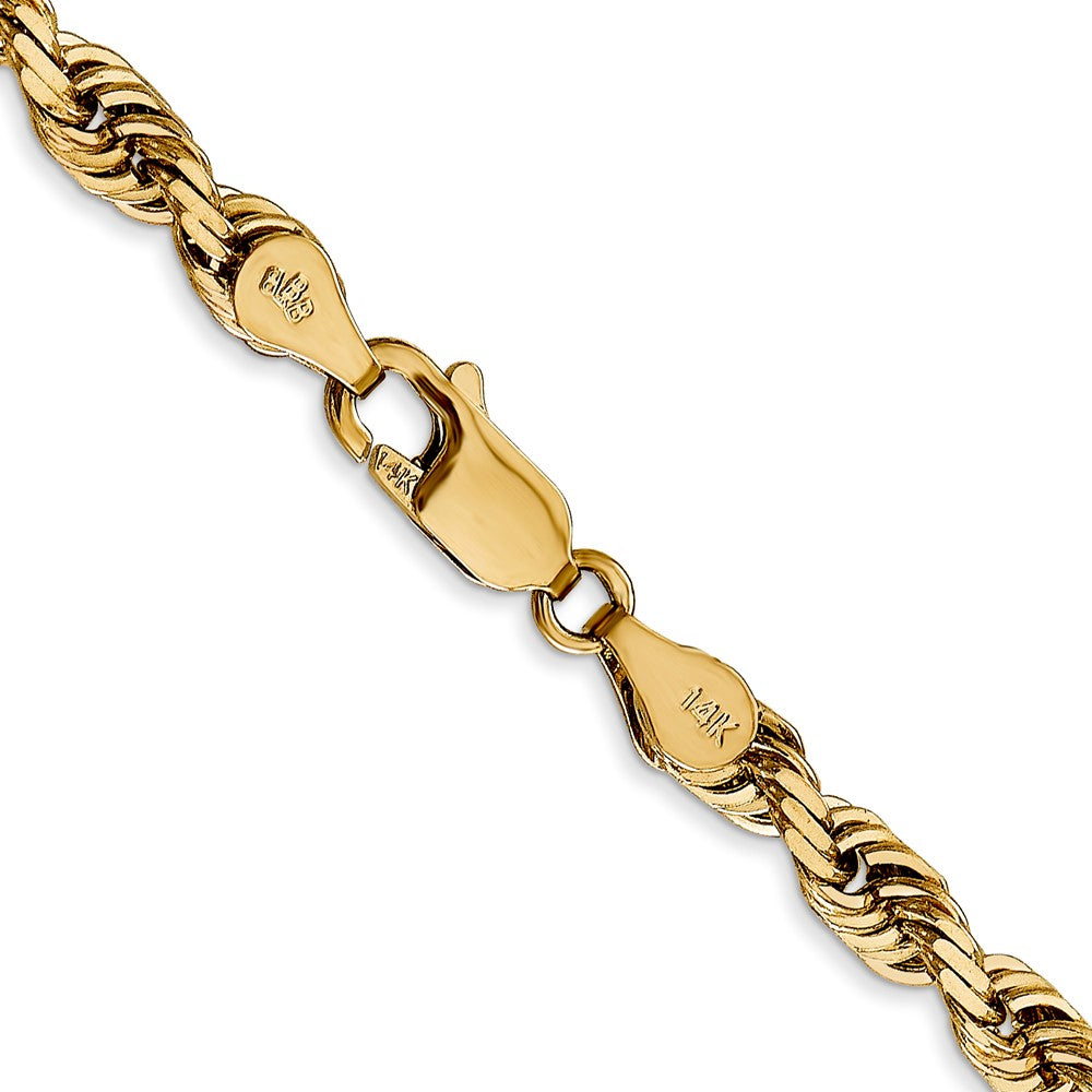 Exclusive 14K Gold 30-Inch 4.5mm Diamond-Cut Rope Chain - Stylish Luxury