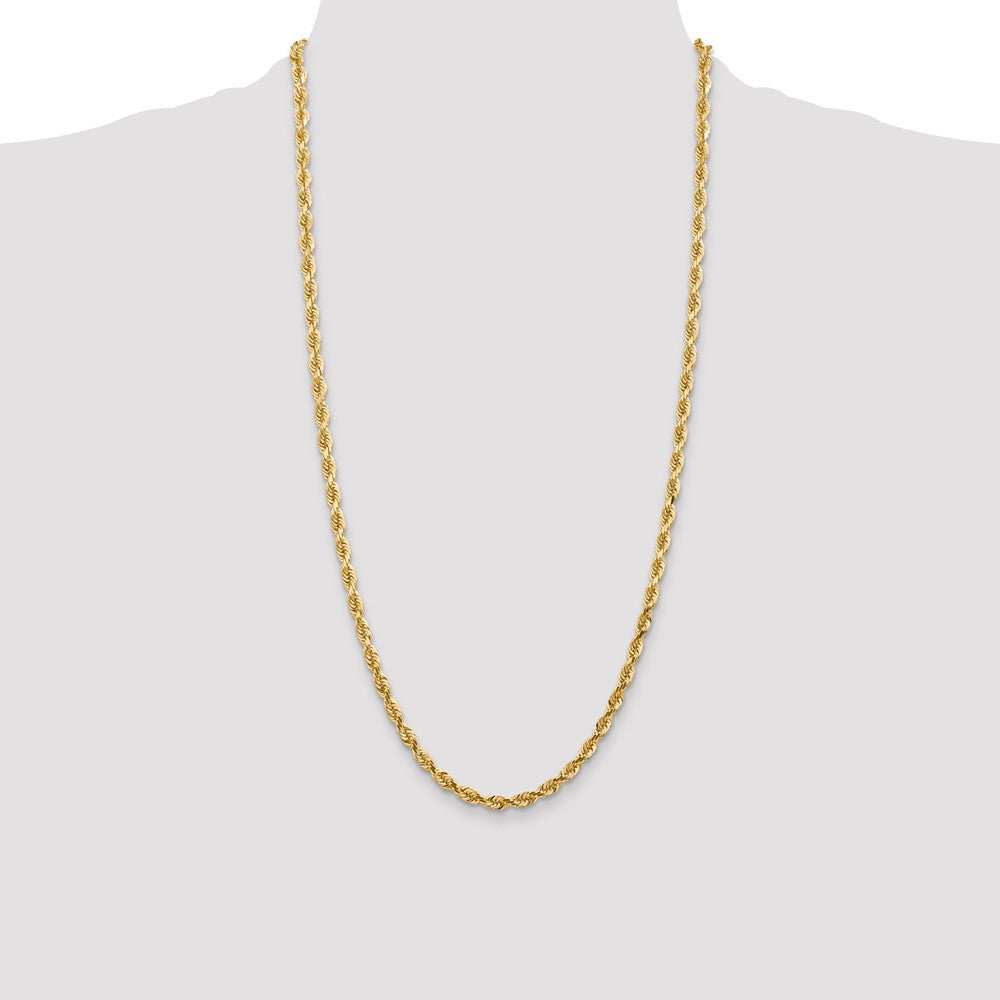 Exclusive 14K Gold 28-Inch 4.5mm Diamond-Cut Rope Chain - Stylish Luxury!