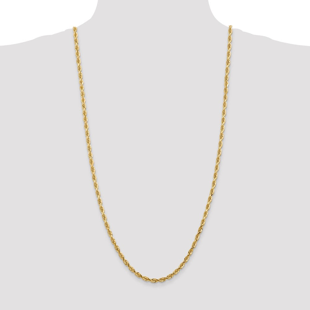 Exclusive 14K Gold 30-Inch 4.5mm Diamond-Cut Rope Chain - Stylish Luxury