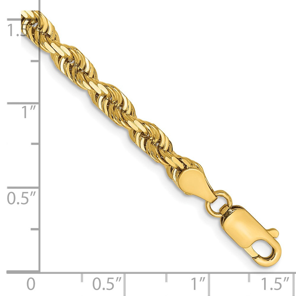 Buy Stylish 14K Gold 7-Inch 4.5mm Diamond-Cut Rope Chain - Luxury Design