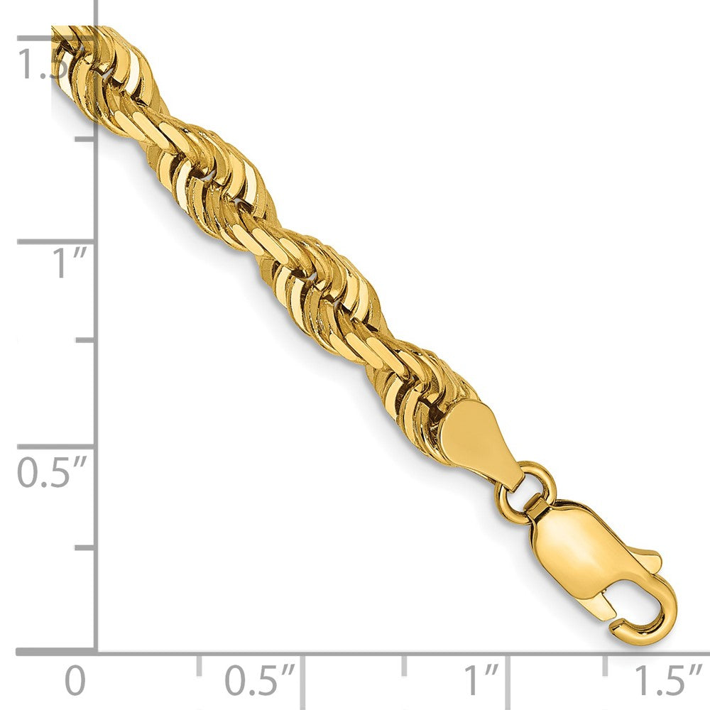 Shop 14K Gold 8-Inch Diamond-Cut Quadruple Rope Chain | Stylish Value at 5mm