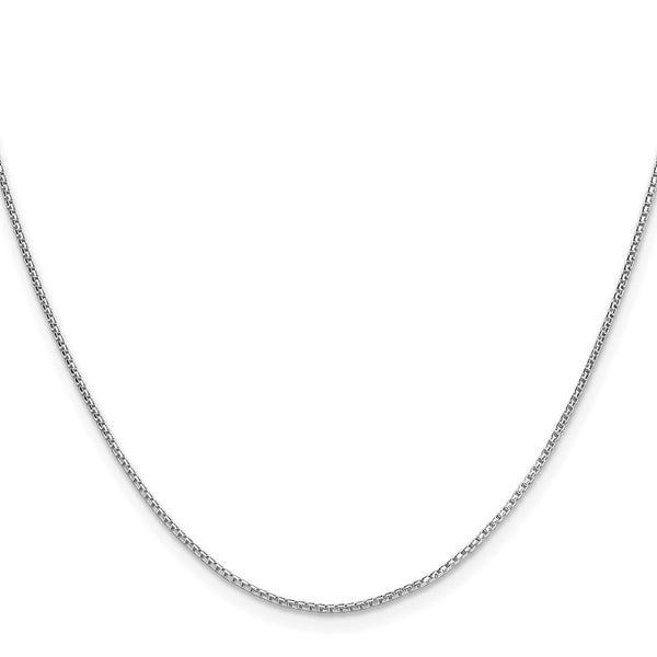 Rhodium-Plated .95mm Sterling Silver Box Chain