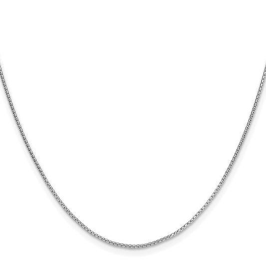High-Quality Rhodium-Plated .95mm Sterling Silver Box Chain | Stylish Value