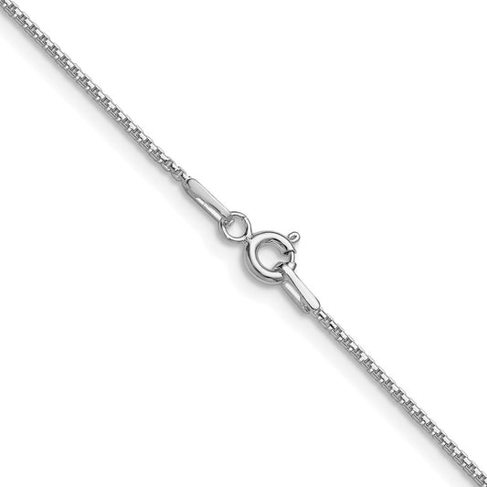 High-Quality Rhodium-Plated .95mm Sterling Silver Box Chain | Stylish Value