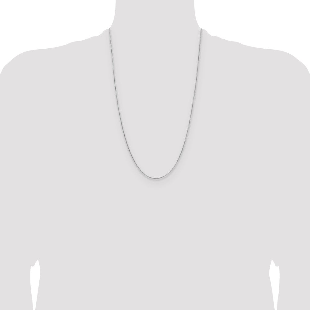 High-Quality Rhodium-Plated .95mm Sterling Silver Box Chain | Stylish Value