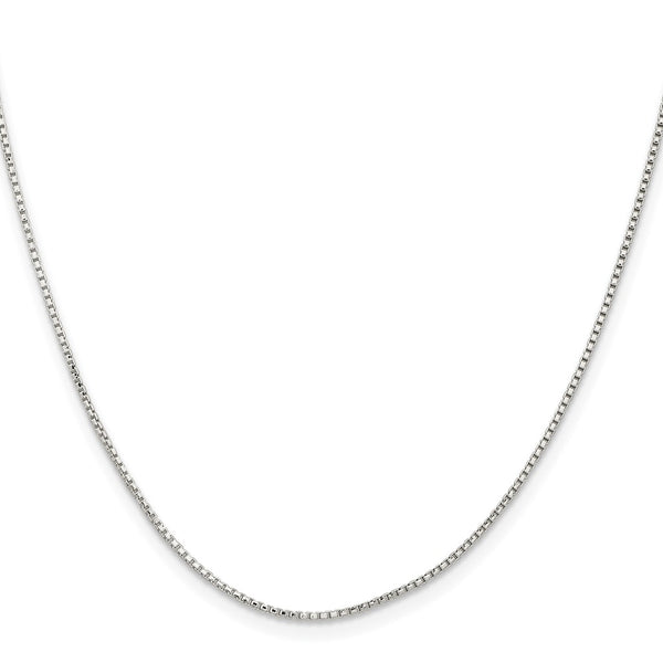 1.1mm Diamond-Cut Round Box Chain in Sterling Silver