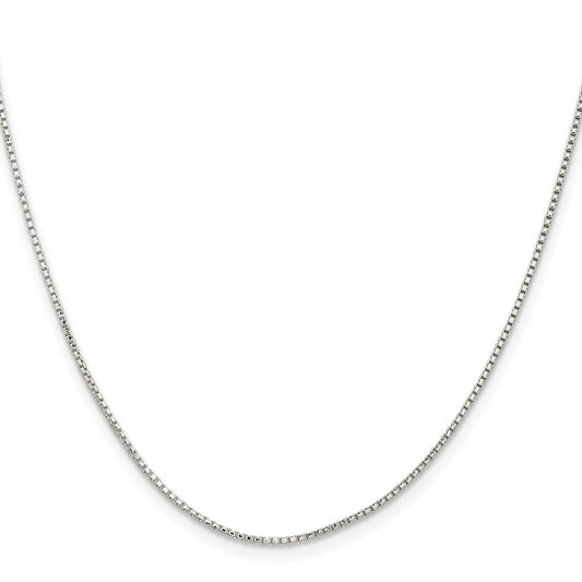 High-Quality Sterling Silver 1.1mm Diamond-Cut Box Chain with 4-Inch Extension
