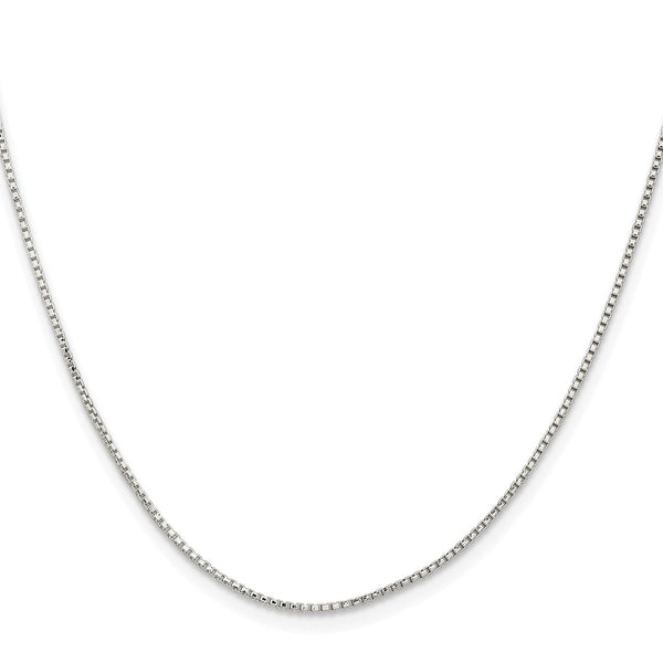 Rhodium-Plated Sterling Silver 1.1mm Box Chain