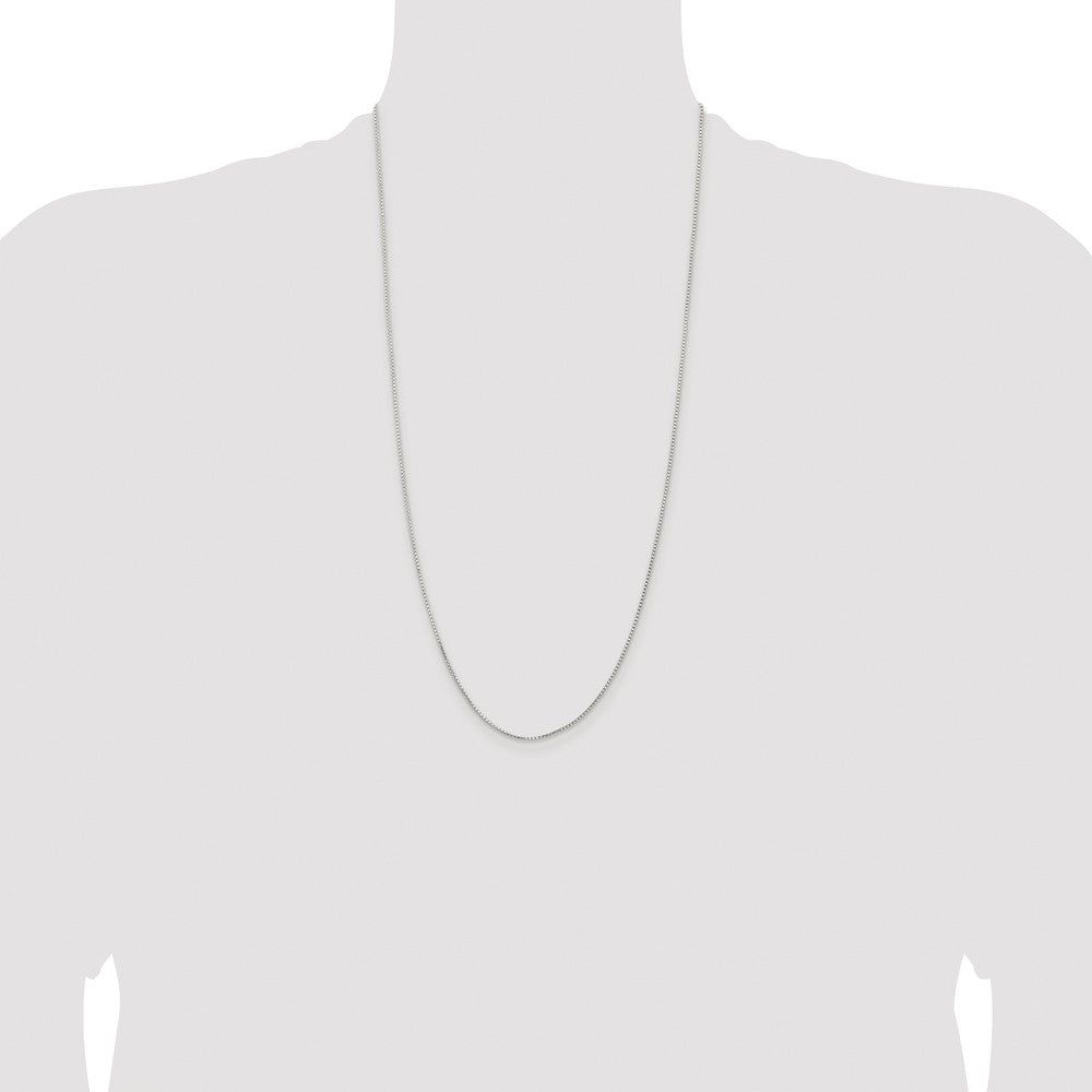 Buy Stylish Rhodium-Plated 1.1mm Diamond-Cut Round Box Chain in Silver
