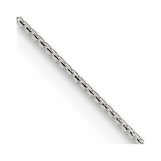 Exclusive 1.1mm Diamond-Cut Round Box Chain in Sterling Silver - Stylish Value!